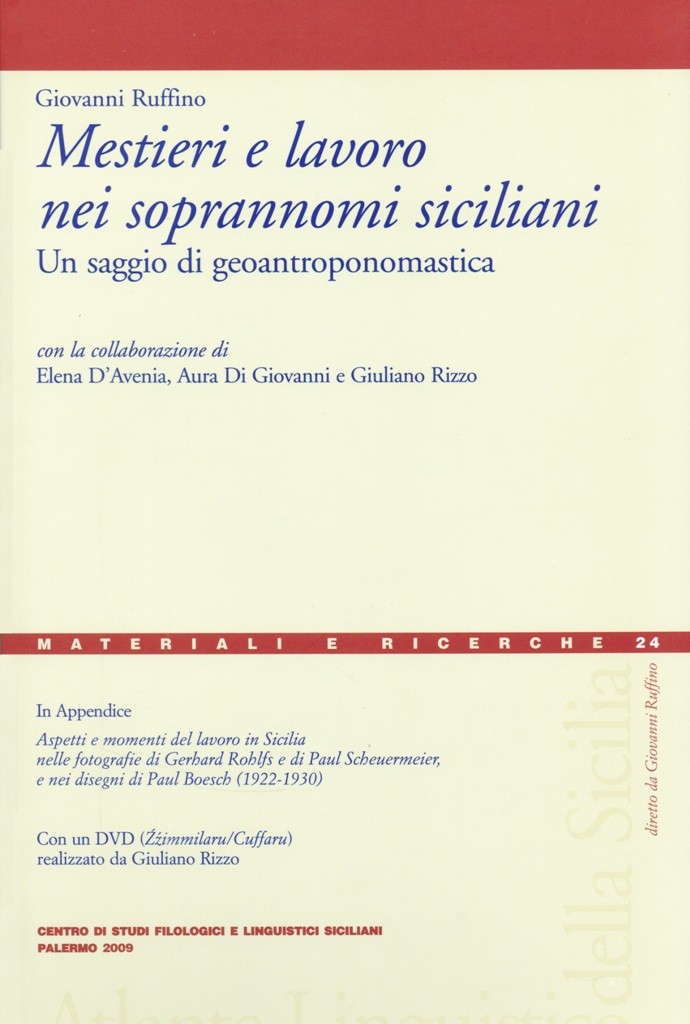 Book Cover: Mestieri e lavoro nei soprannomi siciliani