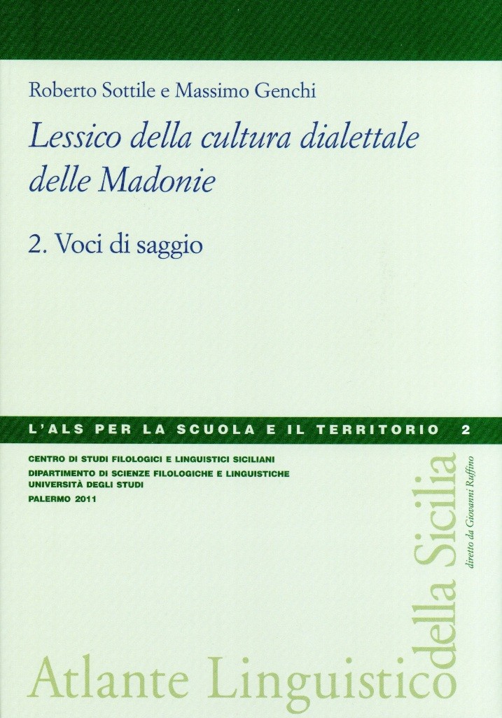 Book Cover: LESSICO DELLA CULTURA DIALETTALE DELLE MADONIE