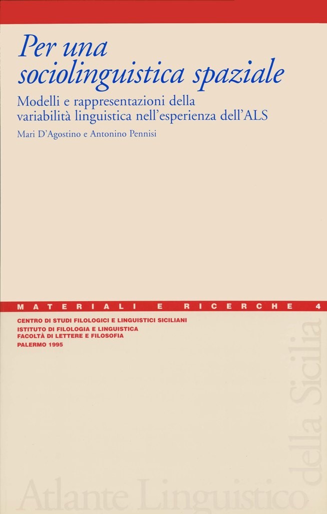 Book Cover: Per una sociolinguistica spaziale