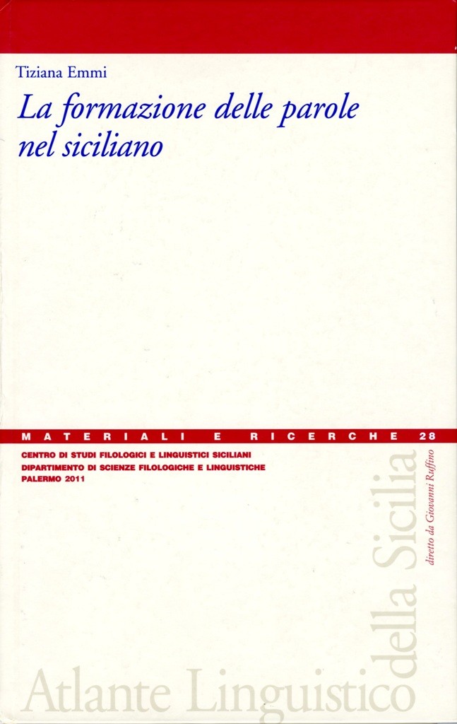 Book Cover: La formazione delle parole nel siciliano
